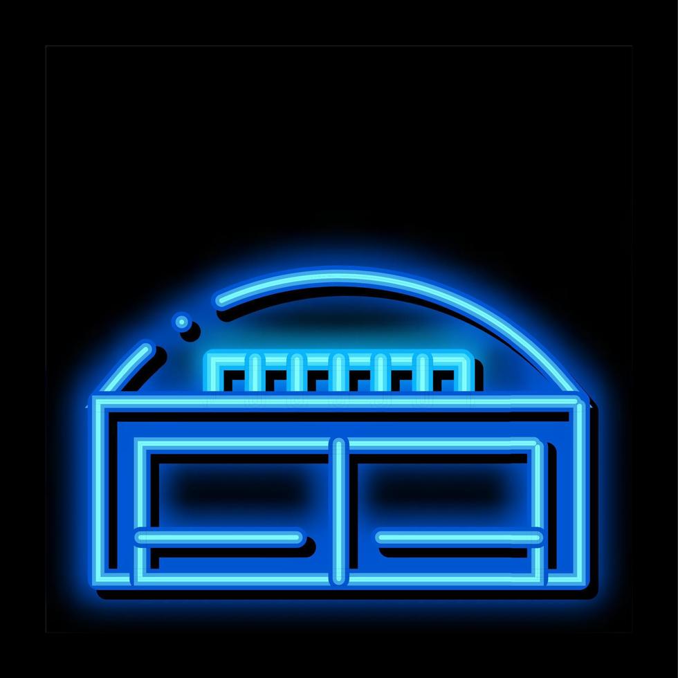 Hangar Building neon glow icon illustration vector