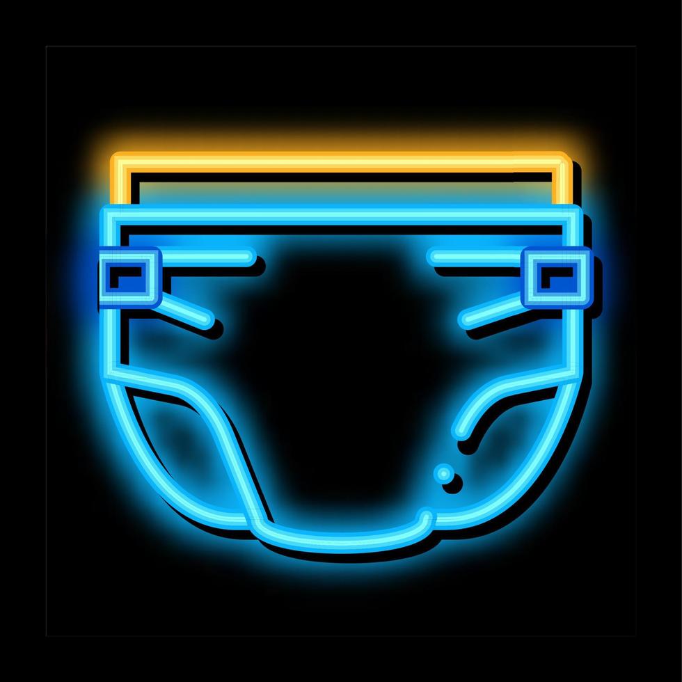 Baby Diaper neon glow icon illustration vector