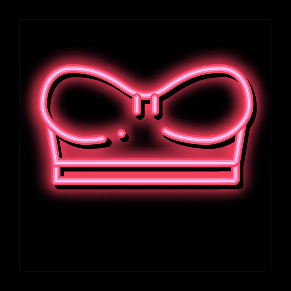 Mini Corset Bra neon glow icon illustration vector