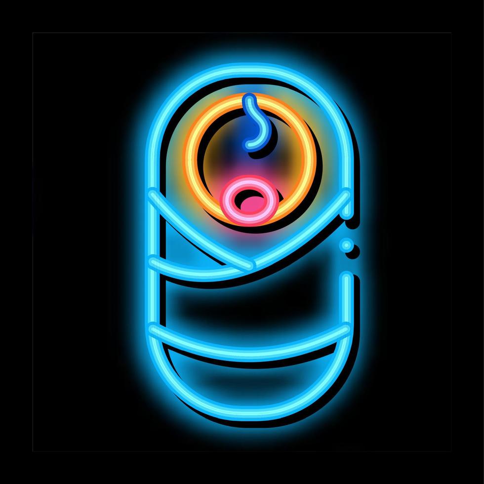 Newborn Baby neon glow icon illustration vector