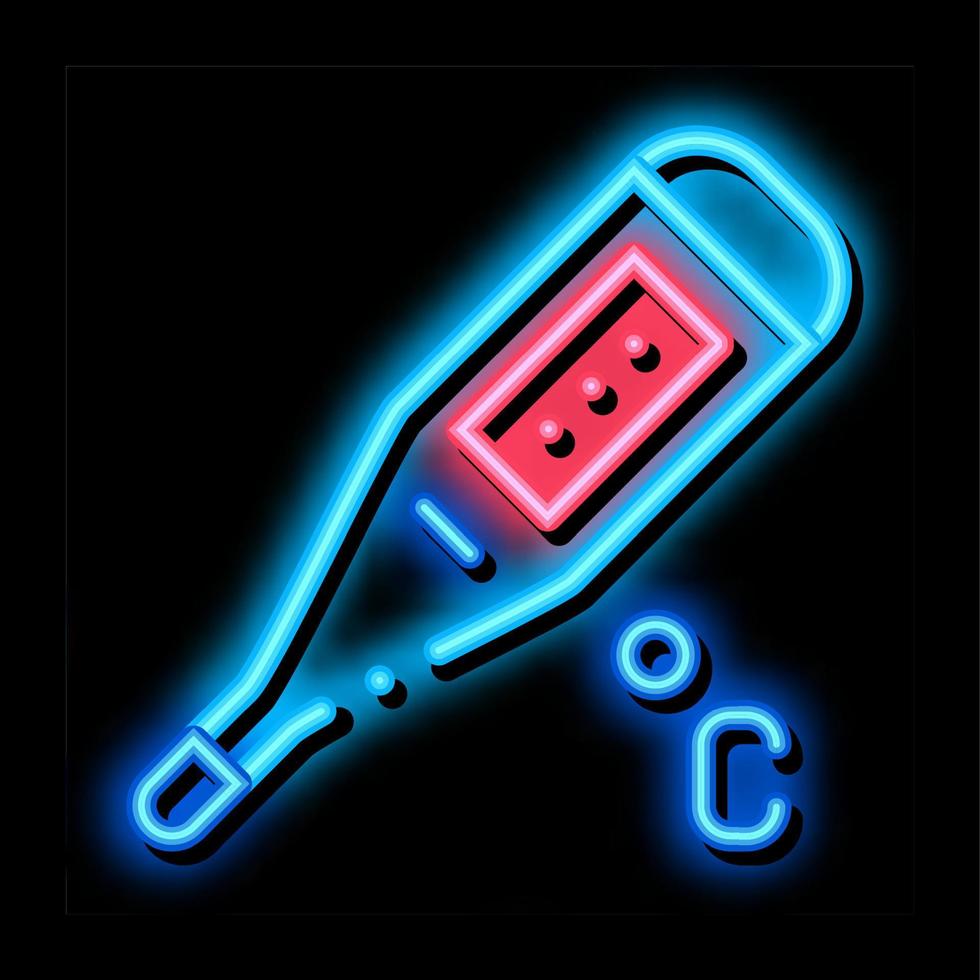 Thermometer Tool neon glow icon illustration vector