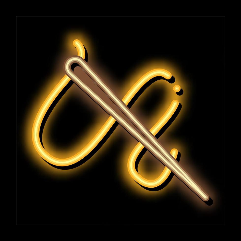 Needle And Thread neon glow icon illustration vector
