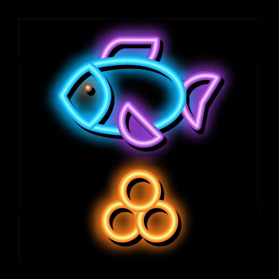 Sea Fish Caviar neon glow icon illustration vector