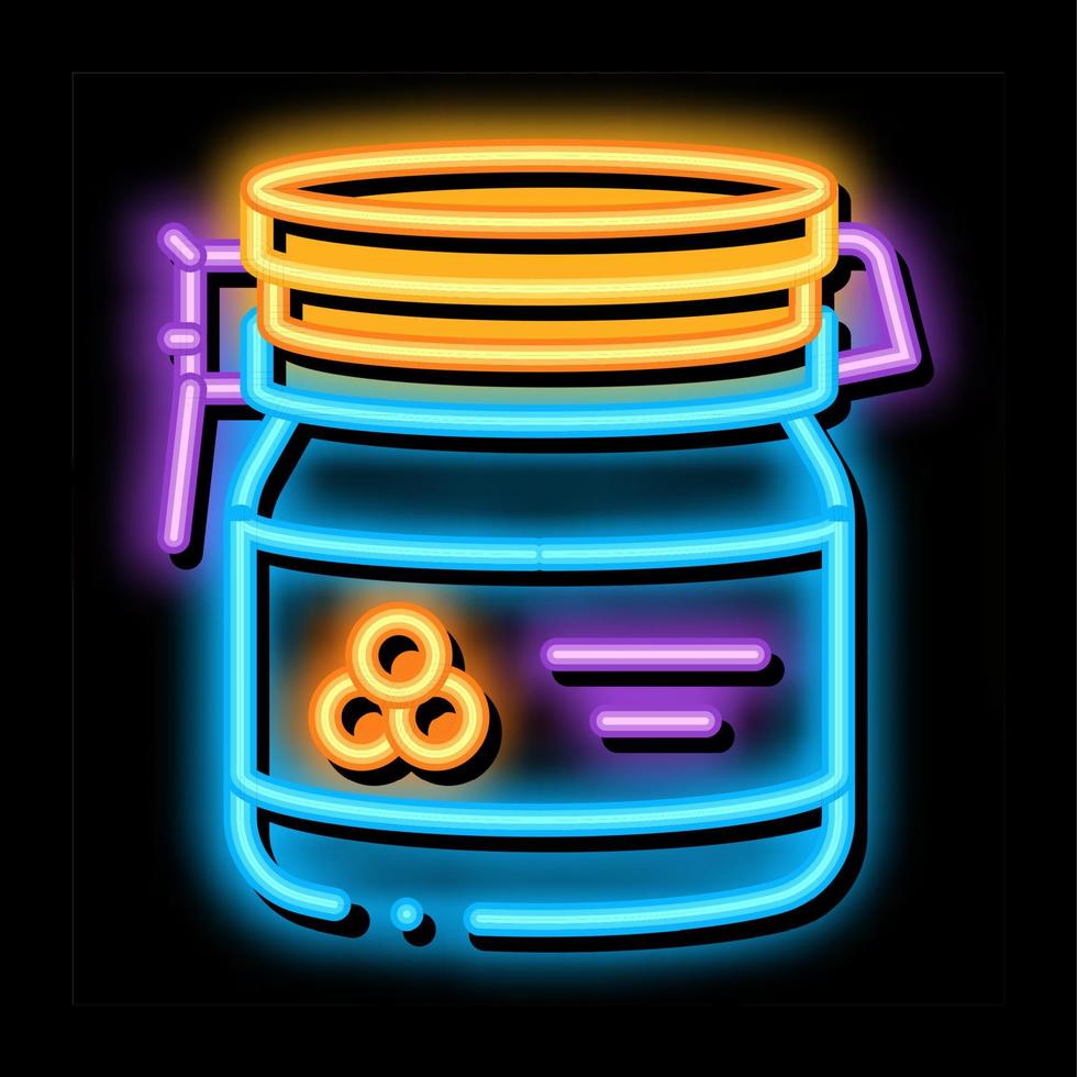 Caviar Bottle neon glow icon illustration vector