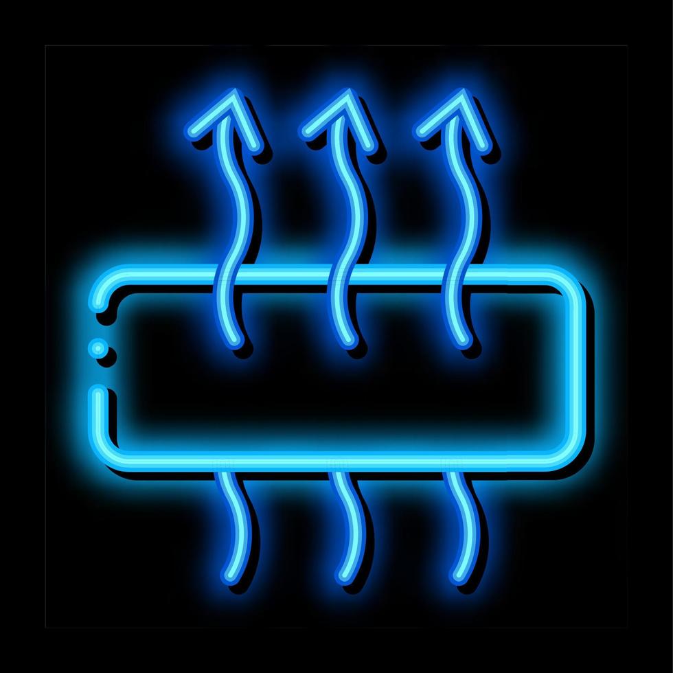 Breathable Mattress neon glow icon illustration vector