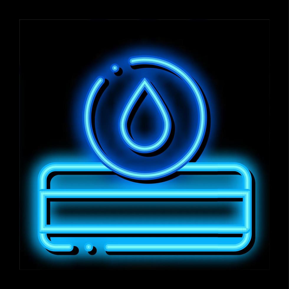 Mattress Water Drop neon glow icon illustration vector