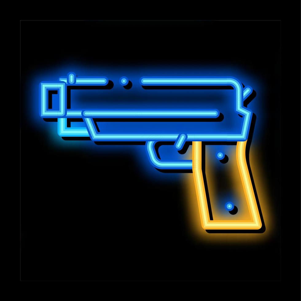 Iron Shooting Gun neon glow icon illustration 17769510 Vector Art at