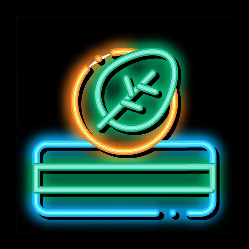 Mattress Eco Tree Leaf neon glow icon illustration vector