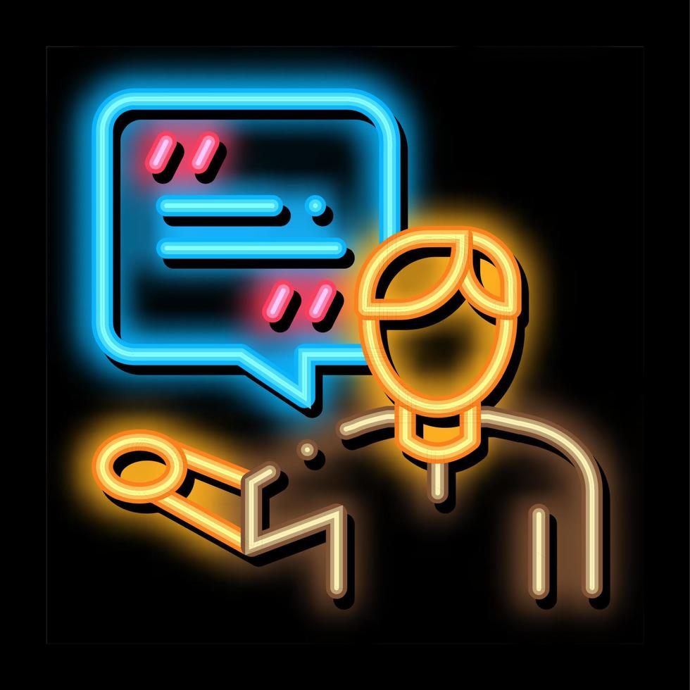 Actor Man with Replica neon glow icon illustration vector