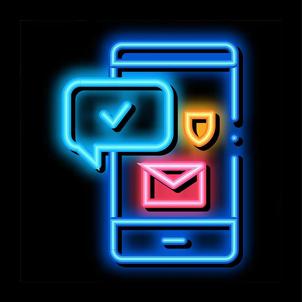 mobile data protection icon vector outline illustration