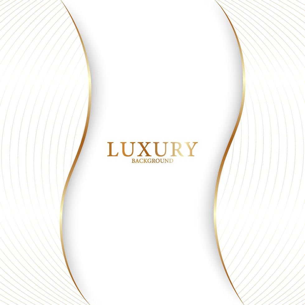 Abstract gold luxury wave line background.  Banner, Poster, Greeting Card. Vector Illustration