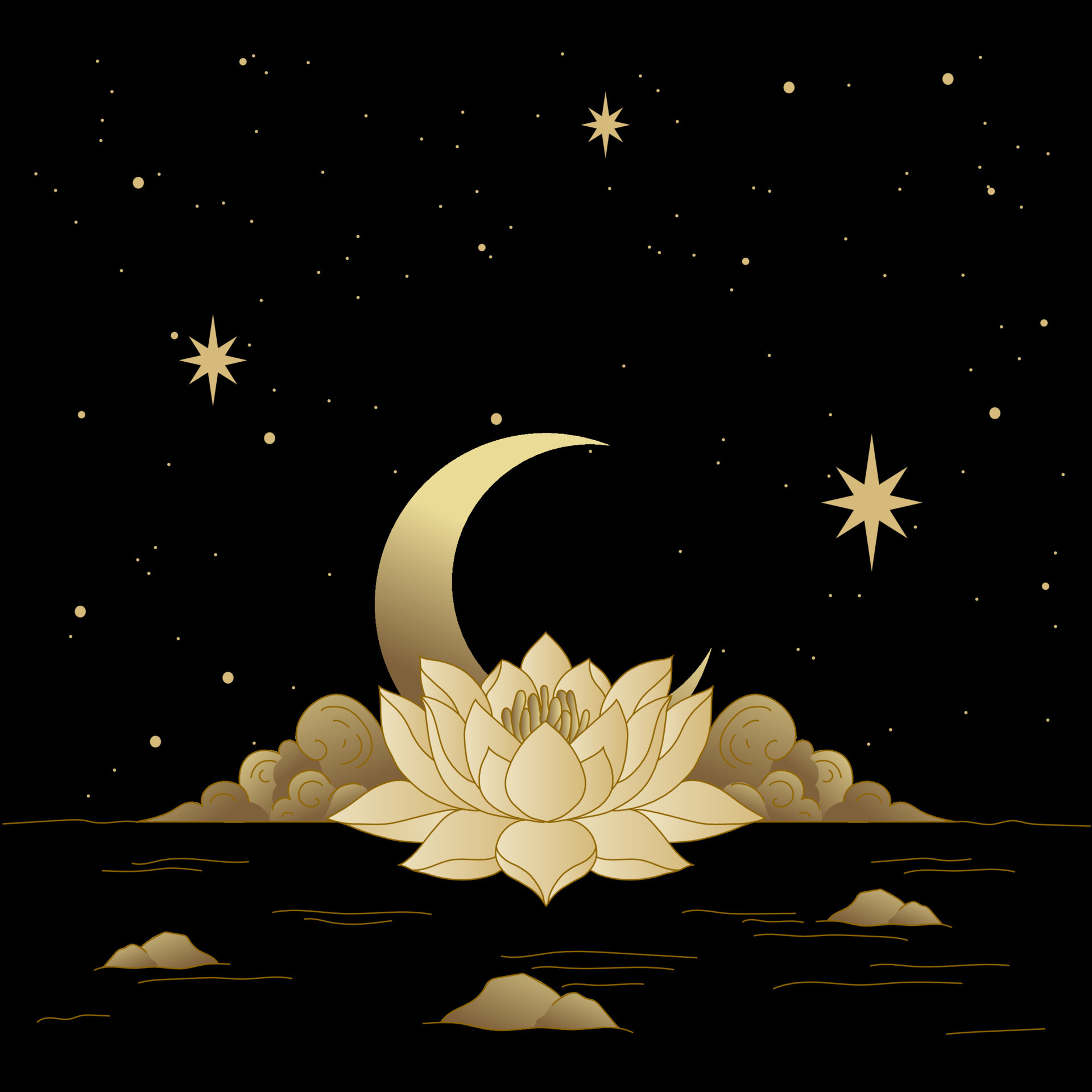 Luna Creciente Con Flor De Loto En Flor 17770050 Vector En Vecteezy luna-creciente-con-flor-de-loto-en-flor-17770050-vector-en-vecteezy