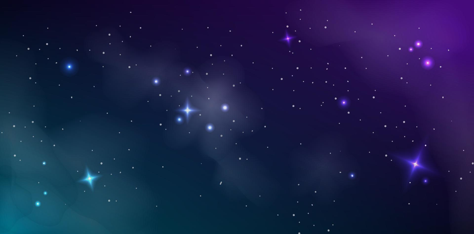 Fondo de pantalla de nebulosa y estrella en el espacio vector