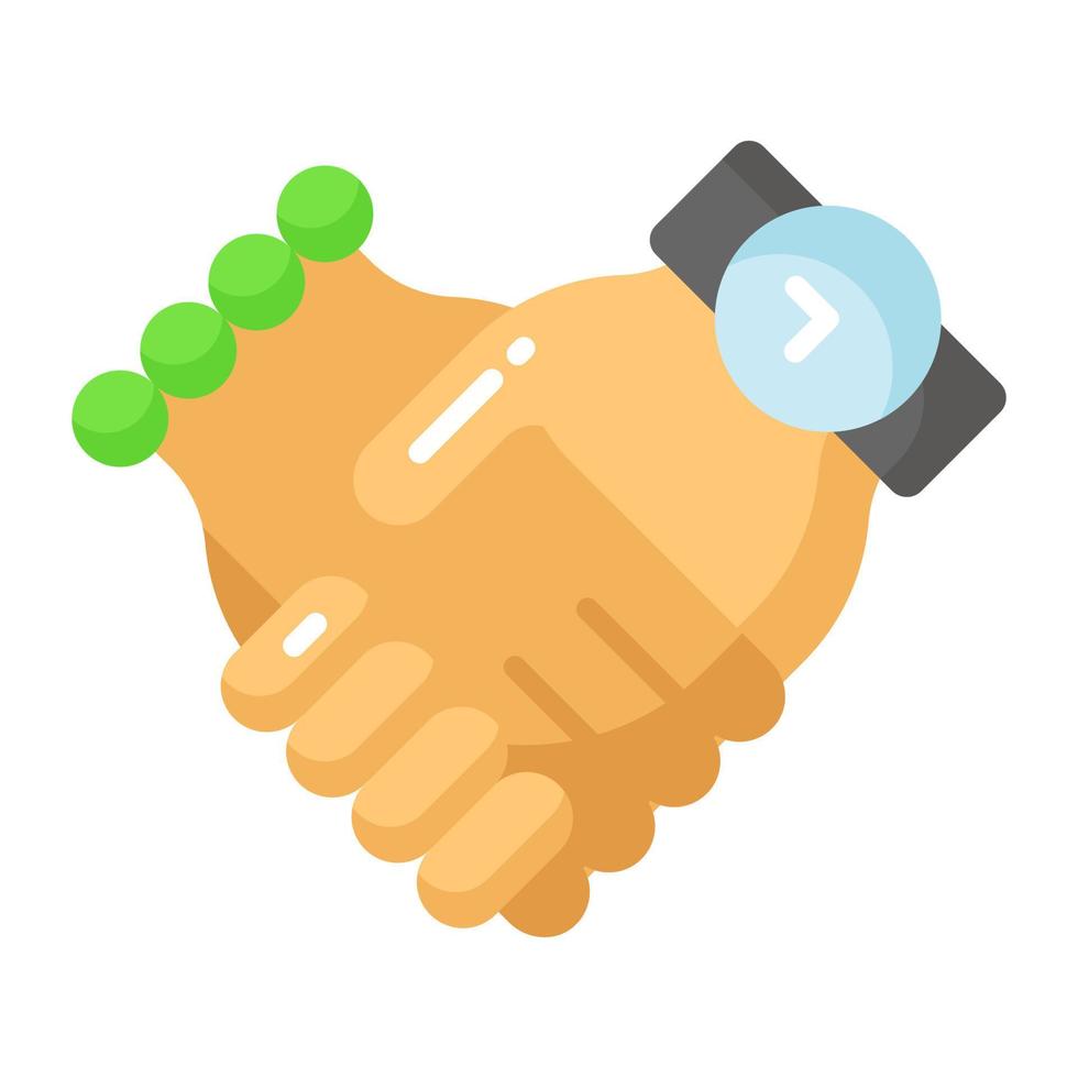 Male and female holding hands, vector icon of couple hand