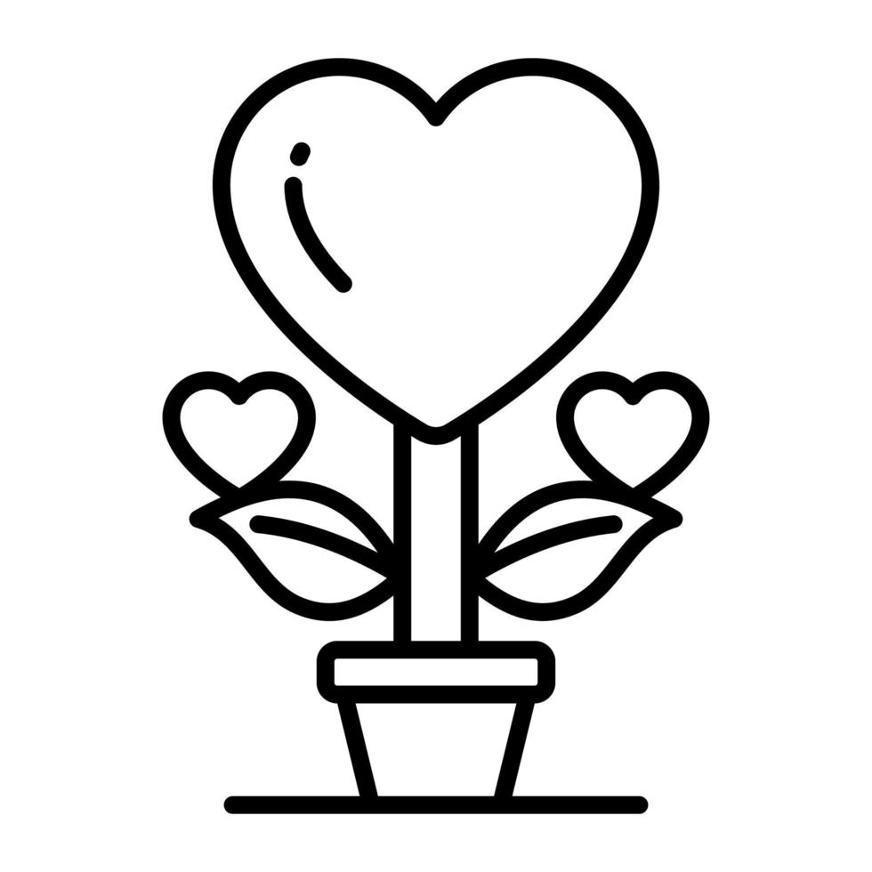 An amazing icon of love plant in trendy style vector