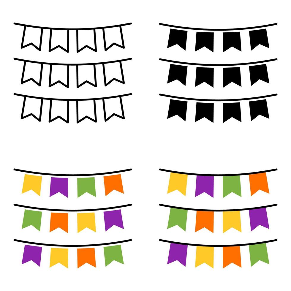 Garland in flat style isolated vector