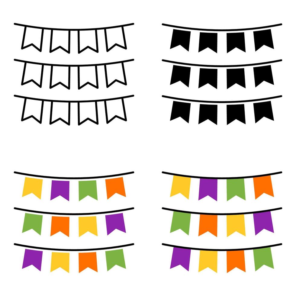 guirnalda en estilo plano aislado vector