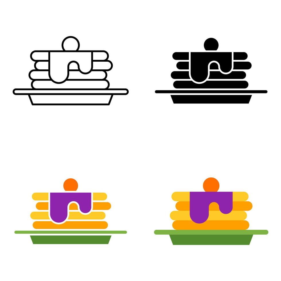 Pan Cake in flat style isolated vector