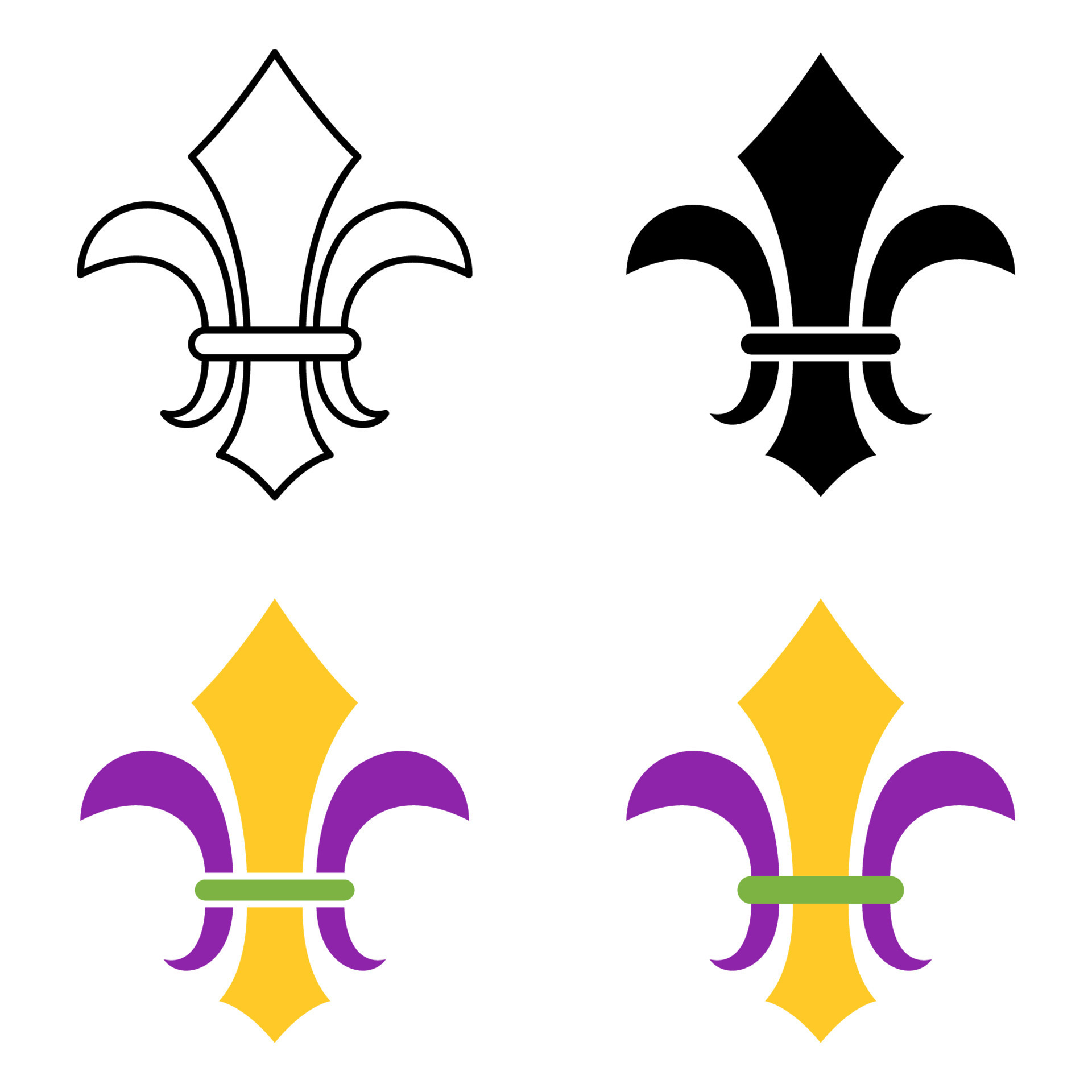 Fleur De Lis in flat style isolated 17770180 Vector Art at Vecteezy