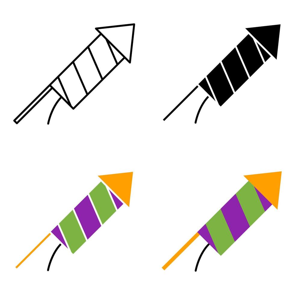 Firecrackers in flat style isolated vector