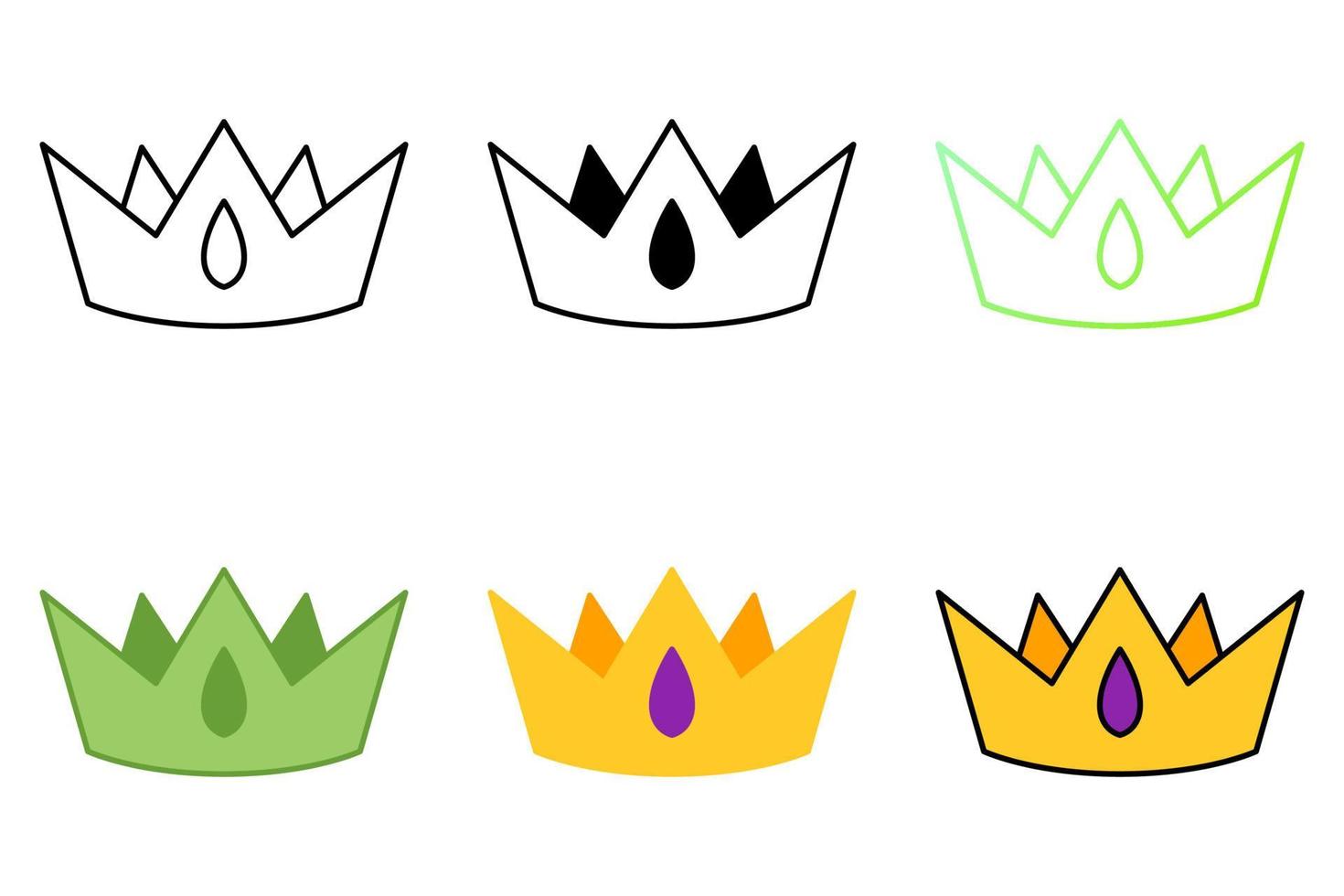 Crown in flat style isolated vector