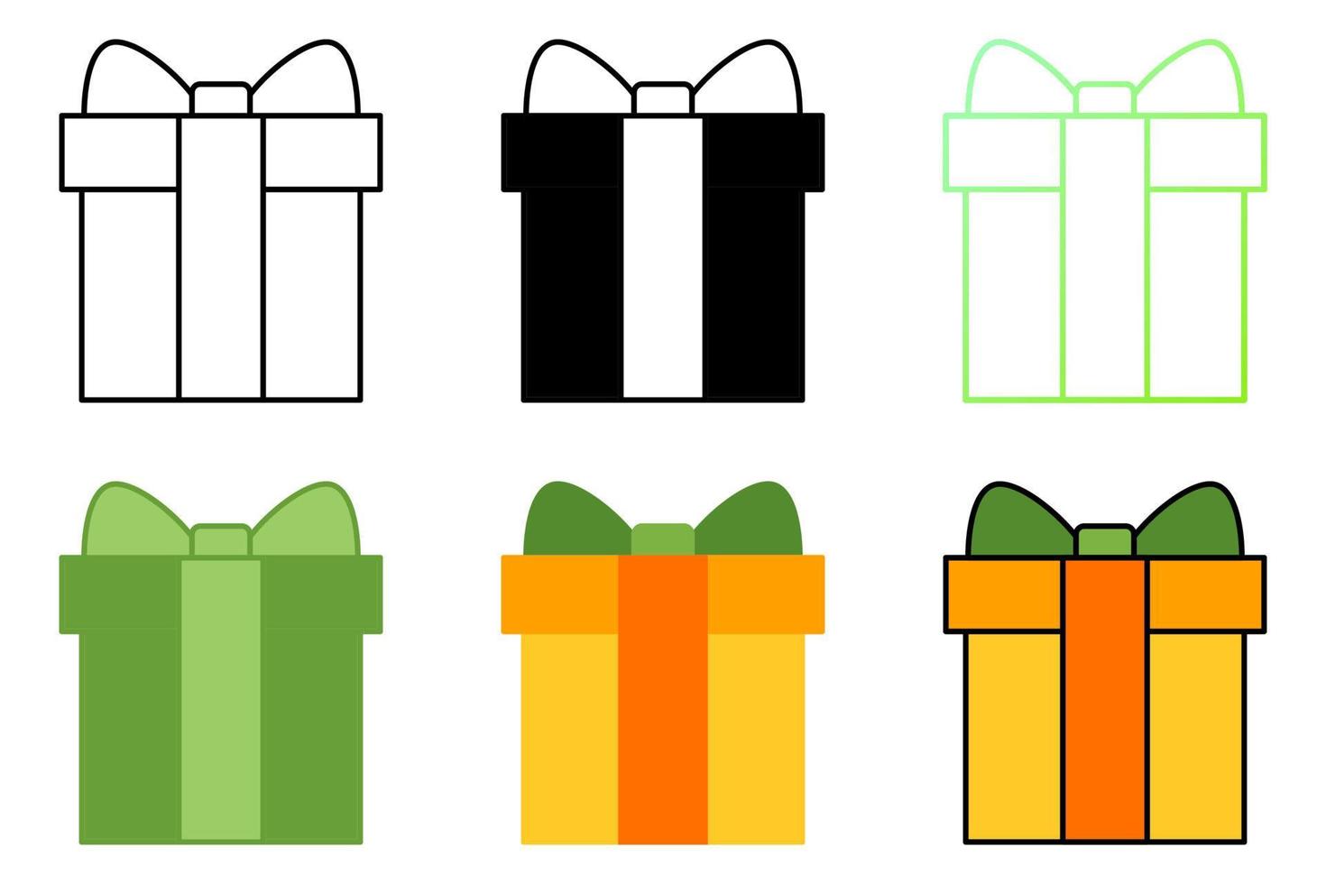 caja de regalo en estilo plano aislado vector