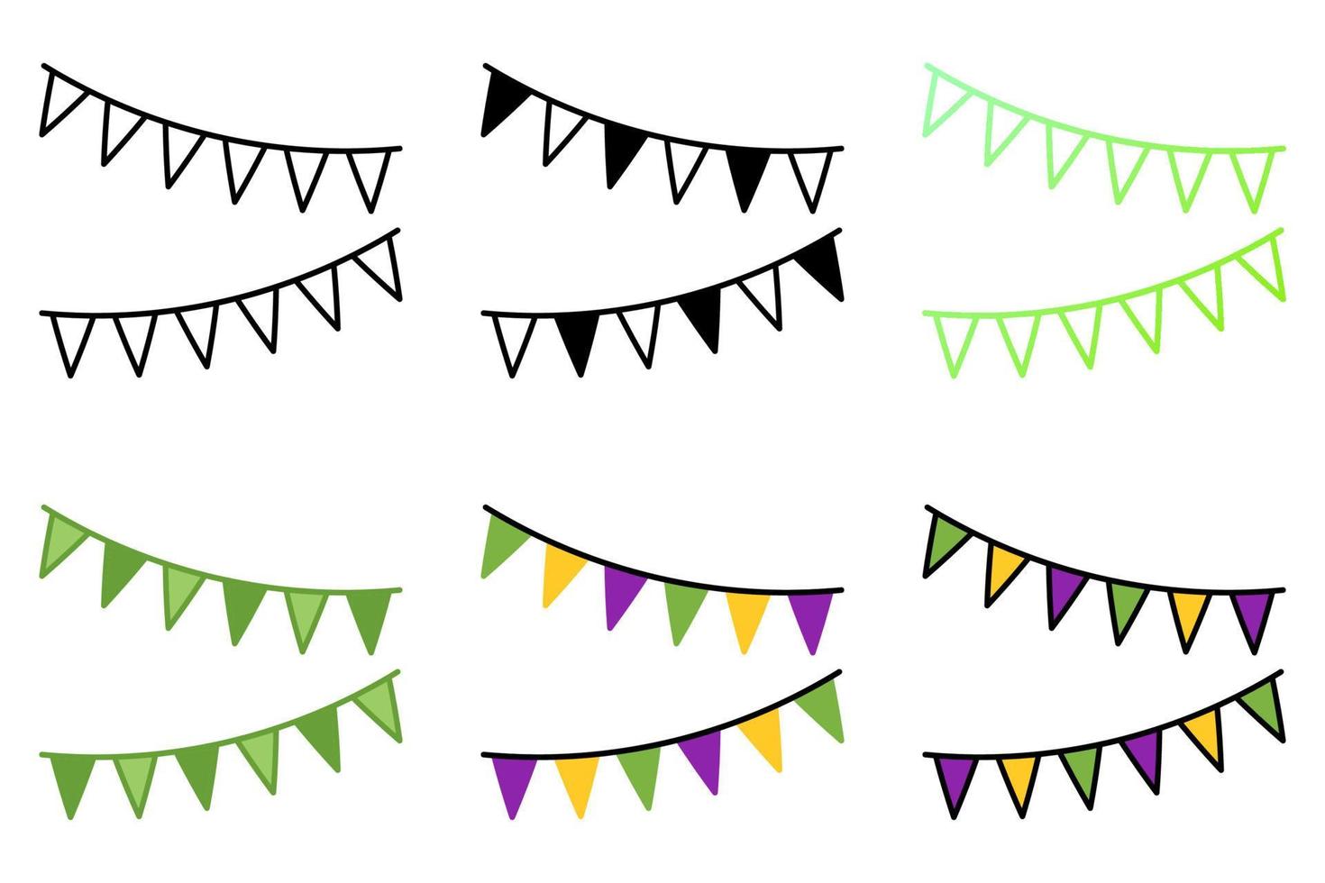 Garland in flat style isolated vector