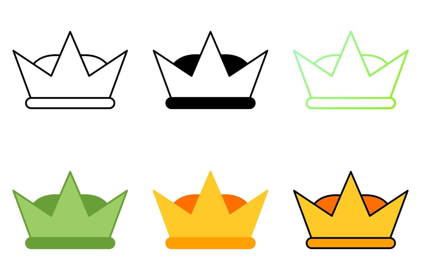 Crown in flat style isolated vector