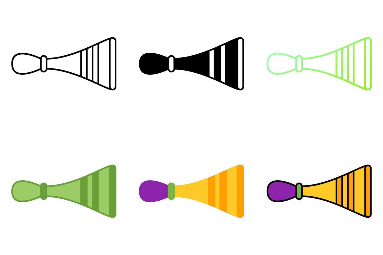 Party Horn in flat style isolated vector