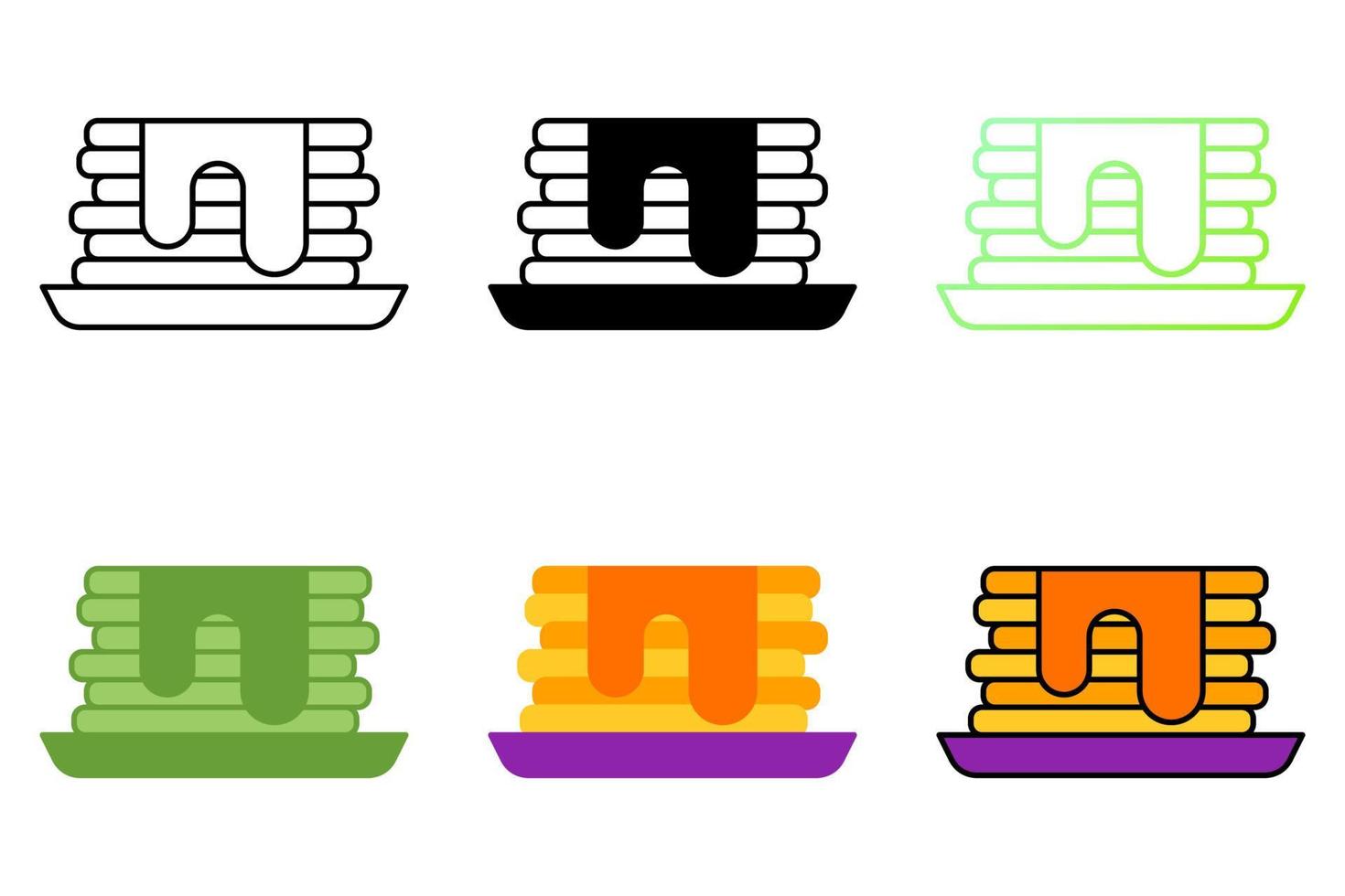 Pan Cake in flat style isolated vector