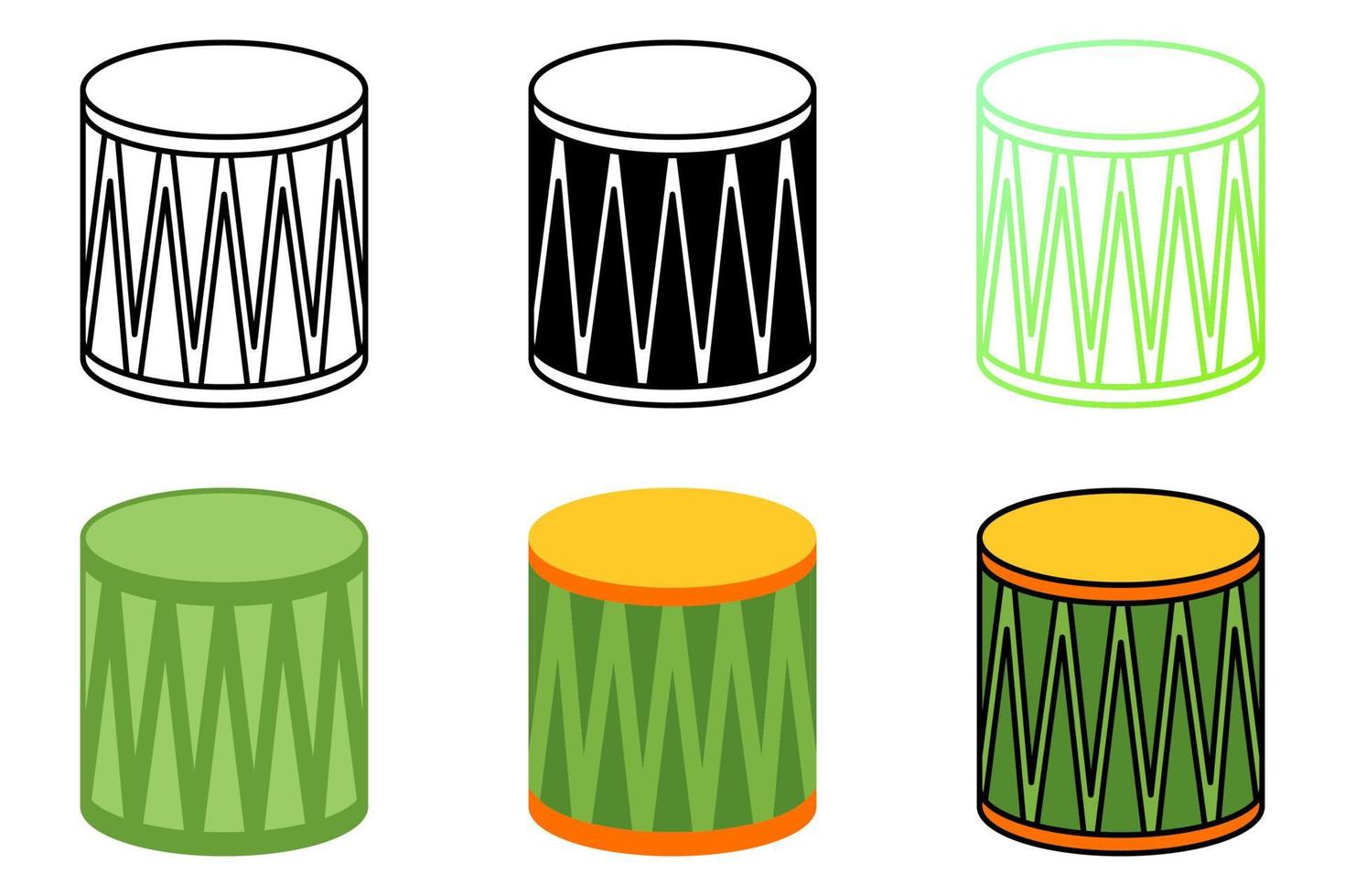 Drum in flat style isolated vector