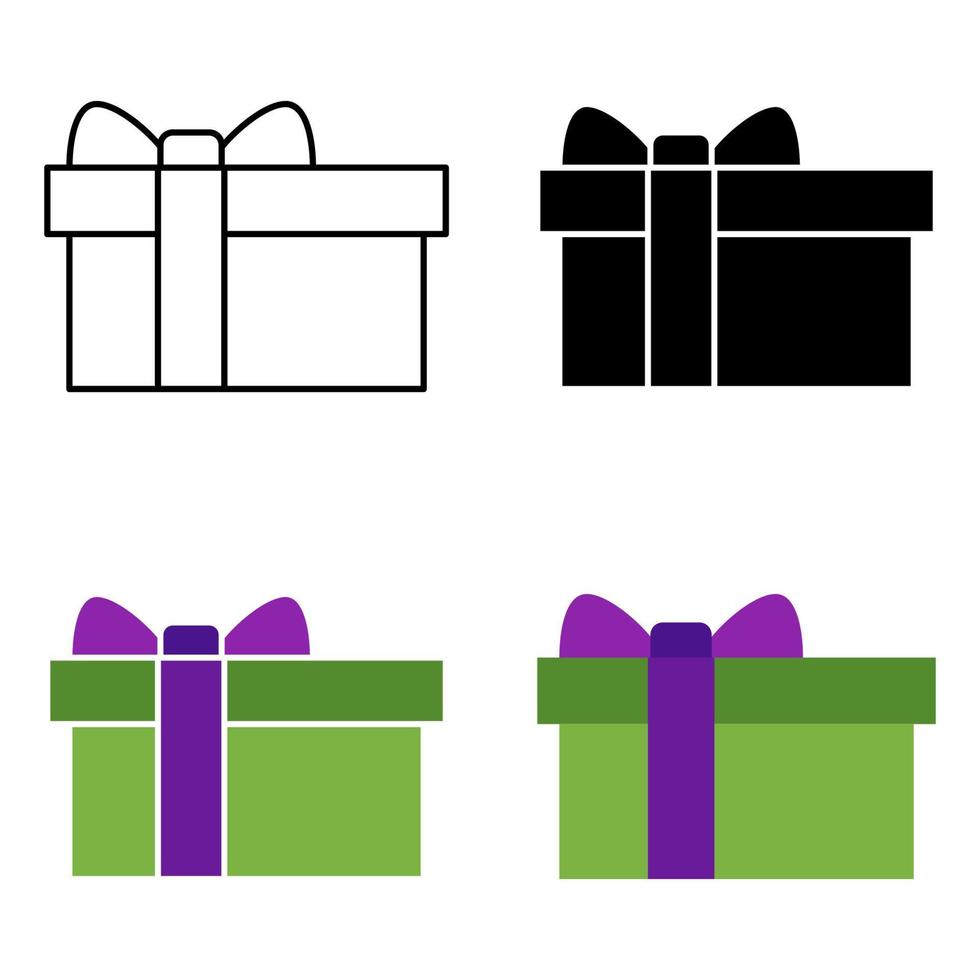 Gift Box in flat style isolated vector