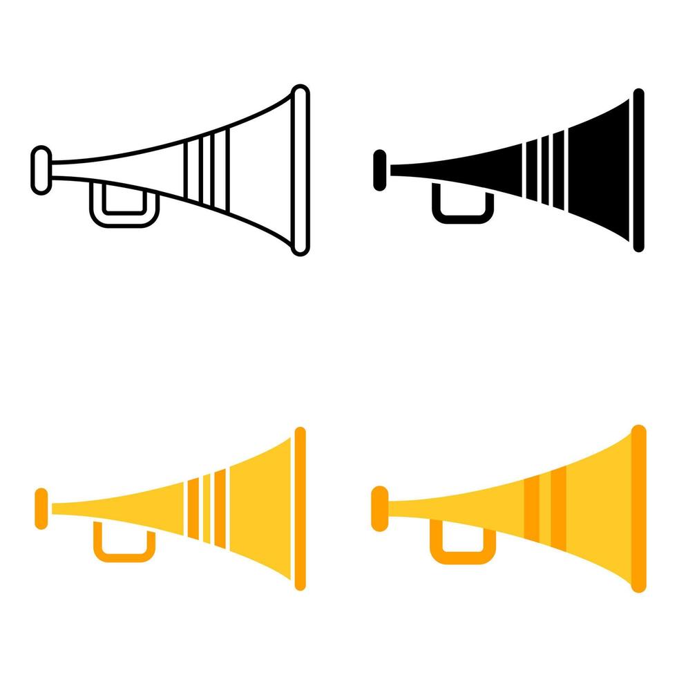 Party Horn in flat style isolated vector