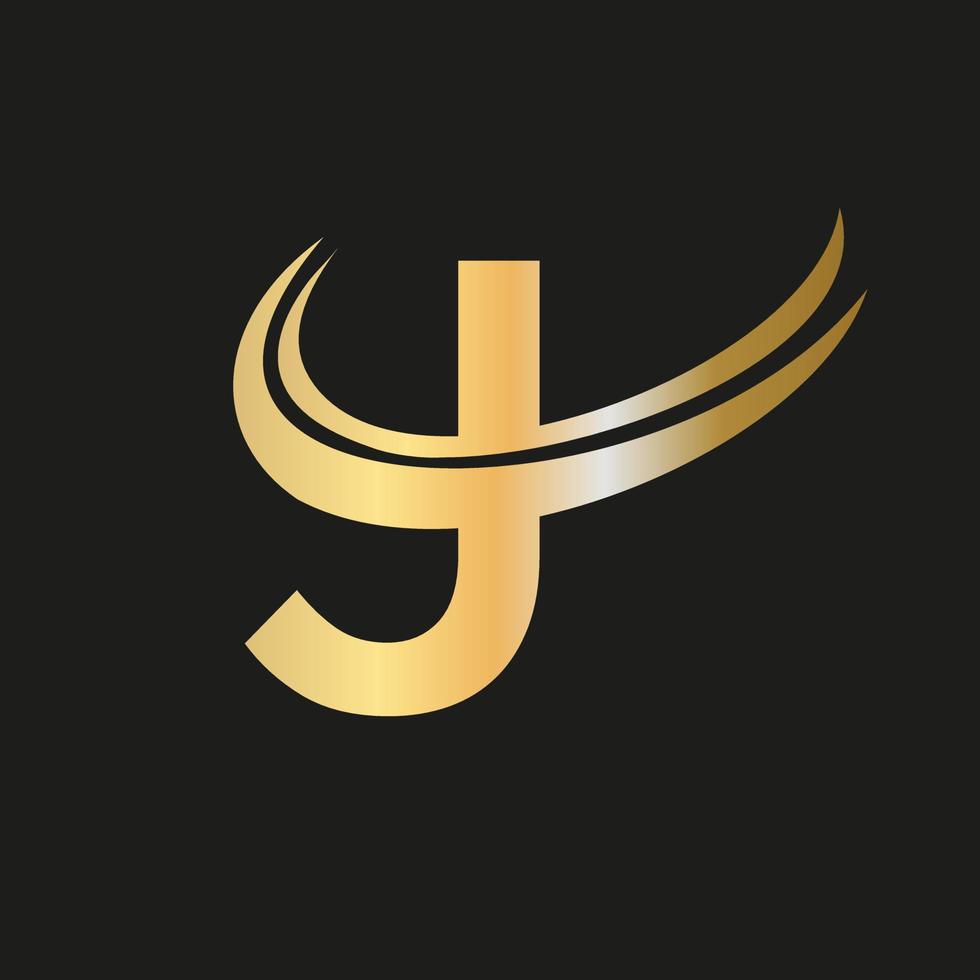 Initial J letter logo with creative modern business typography vector template