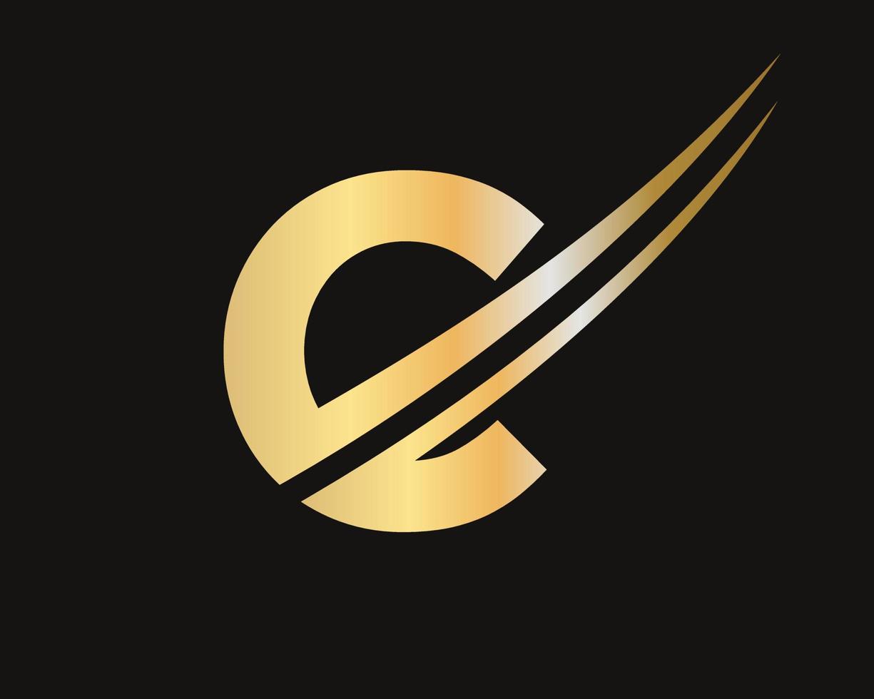 plantilla de logotipo de letra c inicial diseño moderno y simple vector