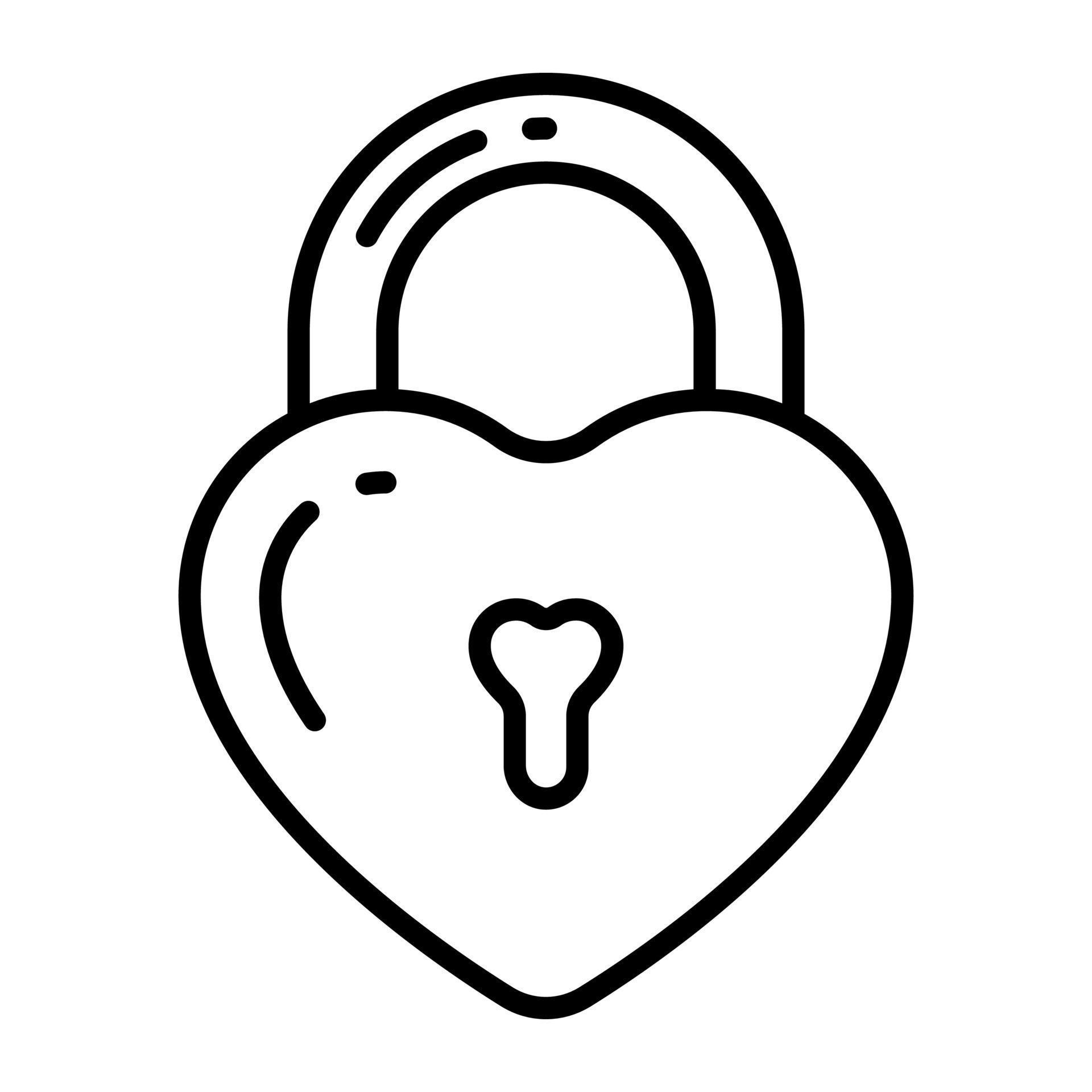 Valentine heart shape lock vector icon of love padlock 17770703 vector