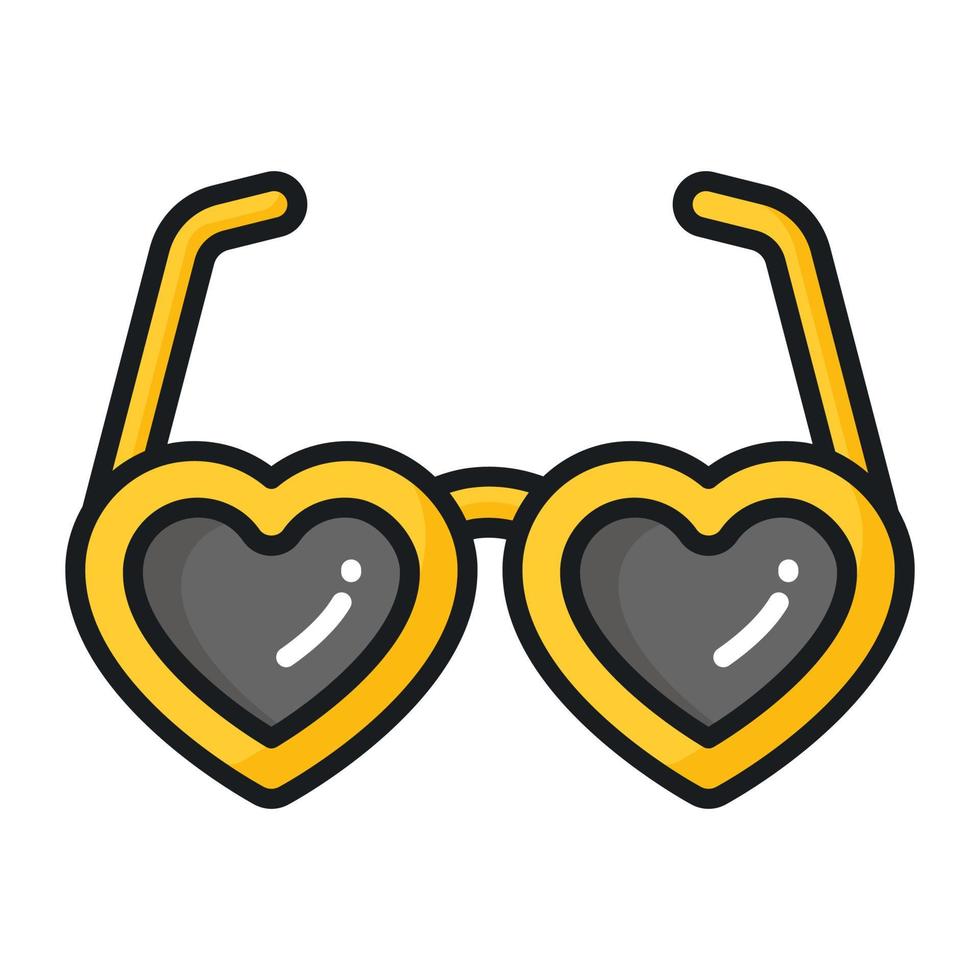 Well designed vector of heart glasses, premium icon