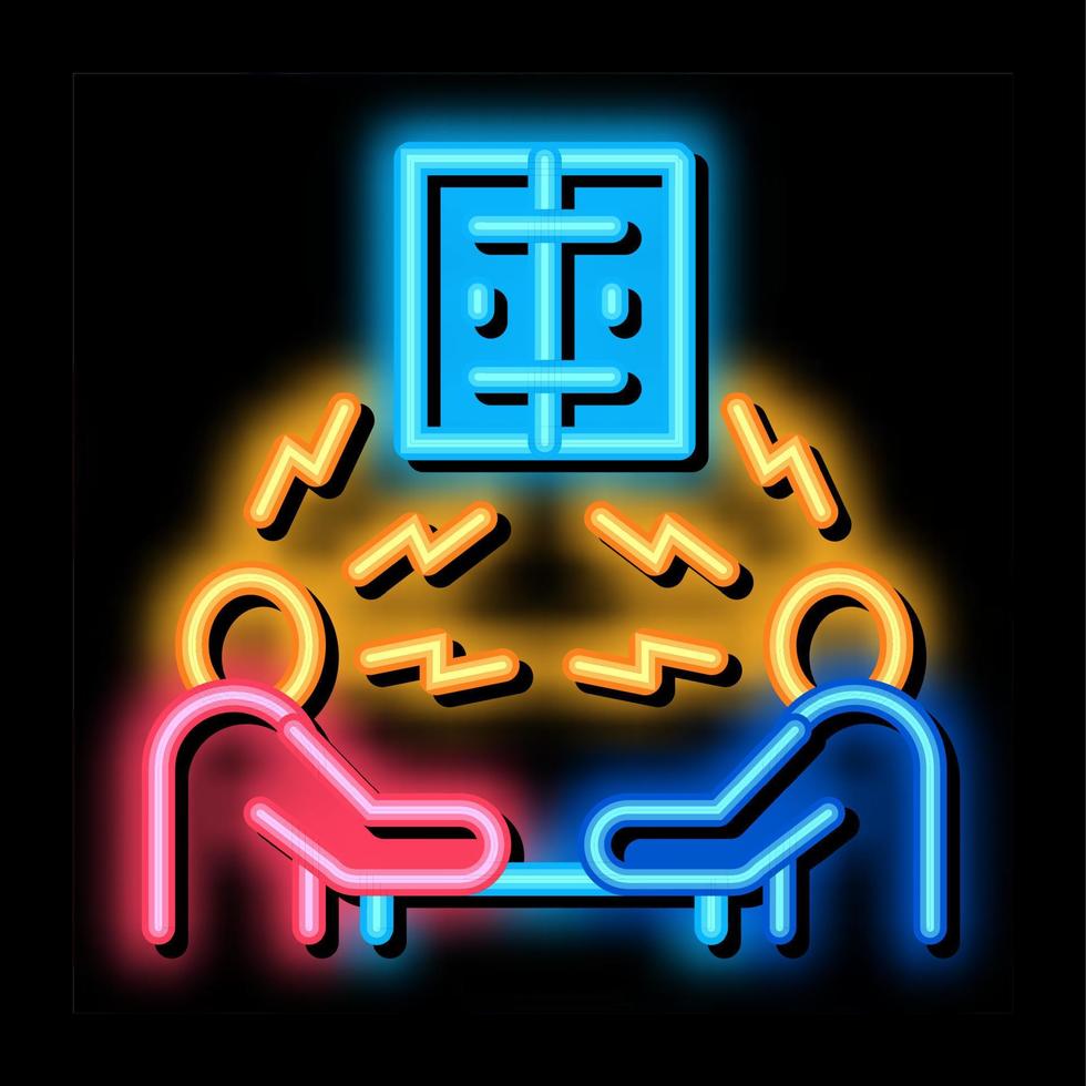 consumer outrage neon glow icon illustration vector