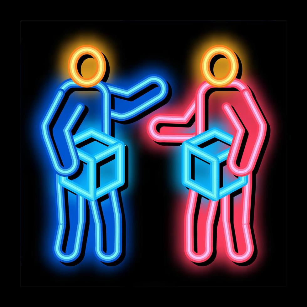 sellers neon glow icon illustration vector