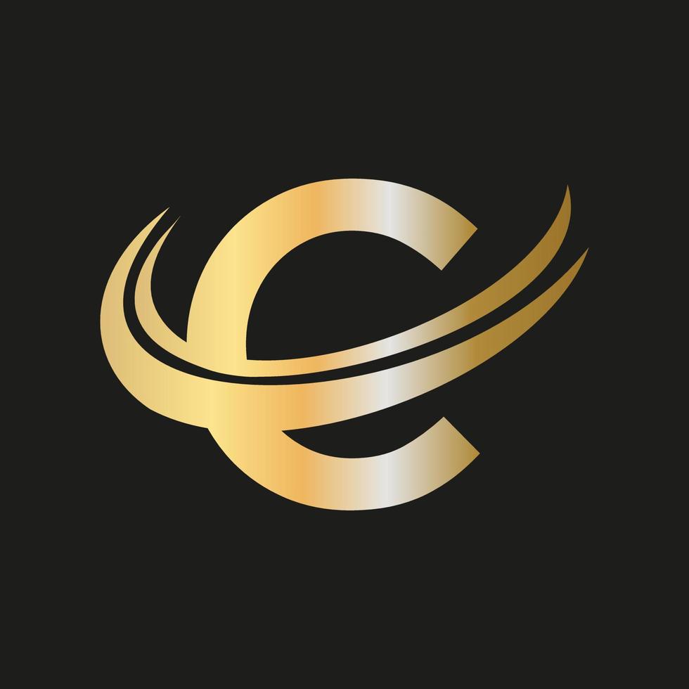 logotipo de letra c inicial con plantilla de vector de tipografía empresarial moderna creativa