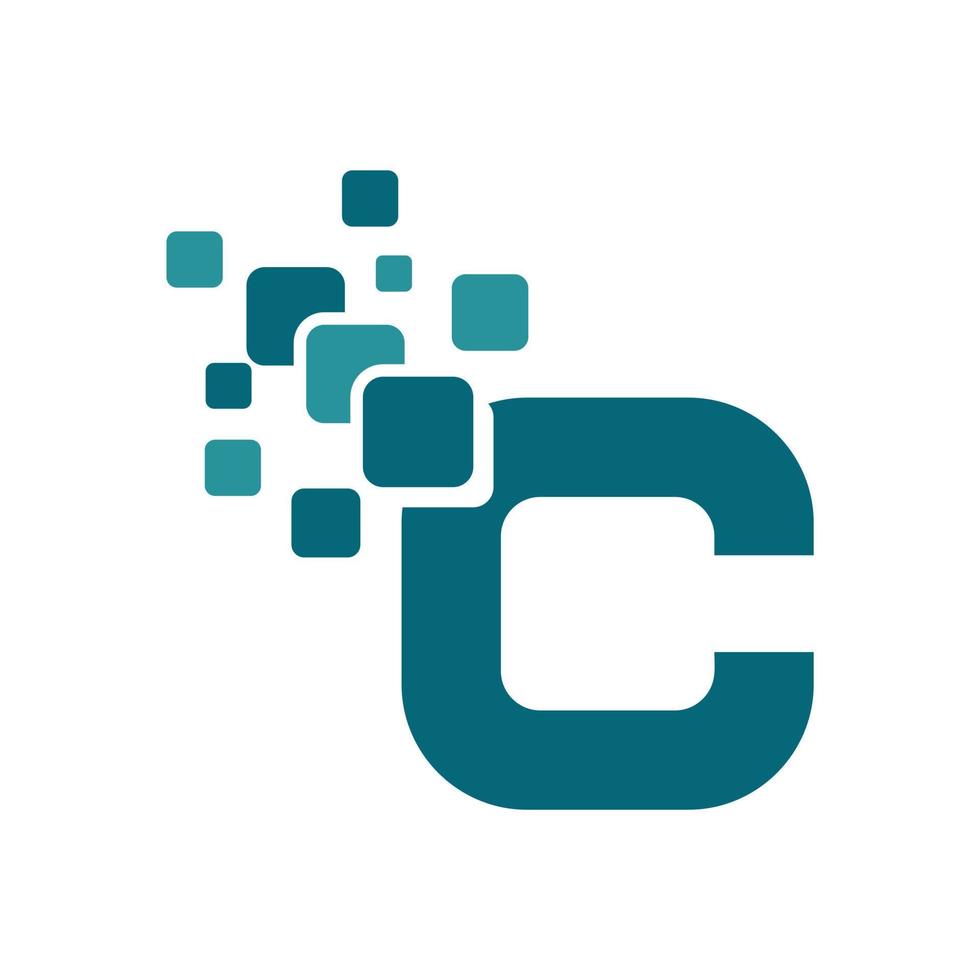 logotipo de letra c en capas moderno y mínimo plantilla de vector de logotipo de monograma c inicial simple