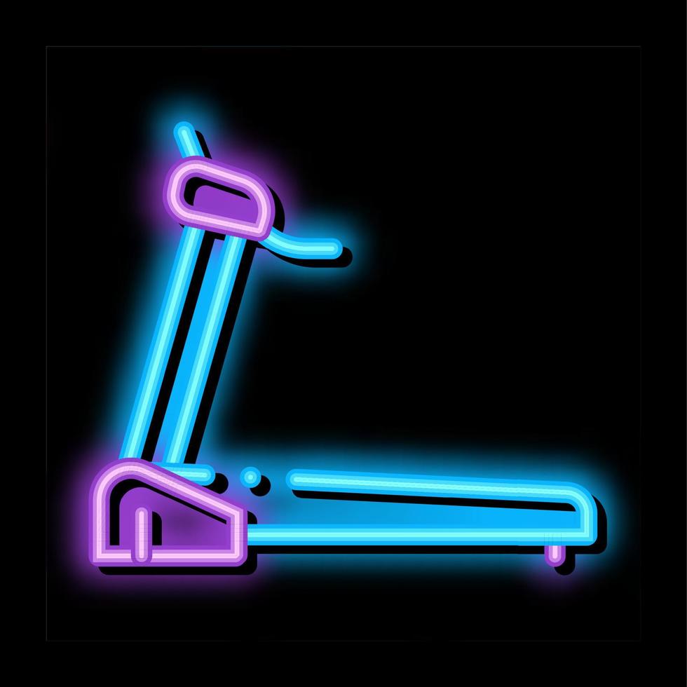 sports treadmill neon glow icon illustration vector