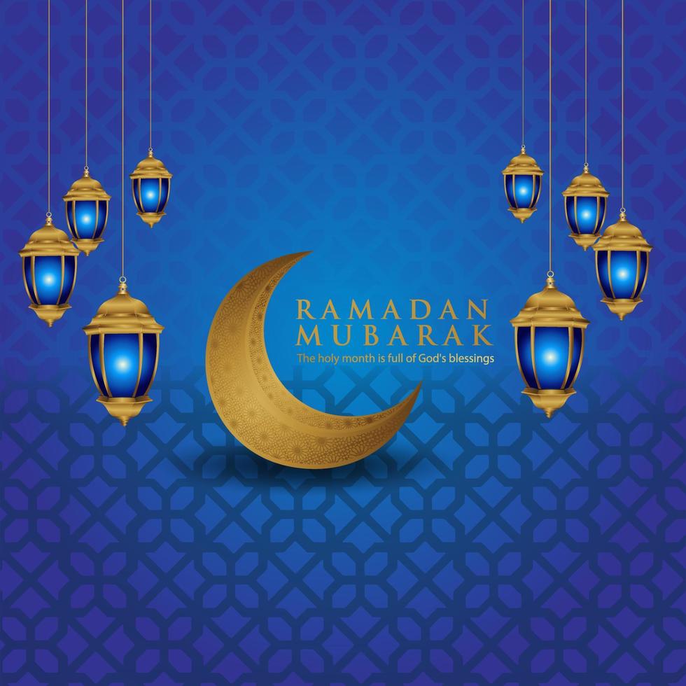 Ramadan background islamic greeting design vector