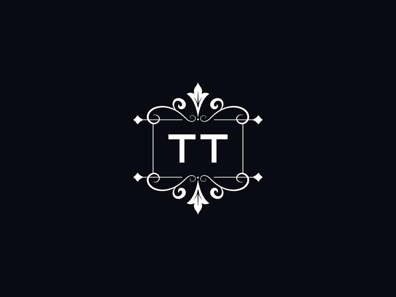 logotipo tt profesional, diseño de letra de logotipo de lujo minimalista tt vector