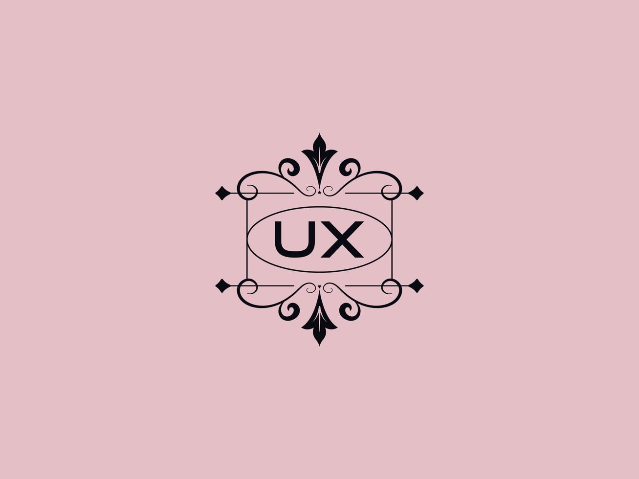 Creative Ux Logo Icon, stylish UX Luxury Letter Logo vector