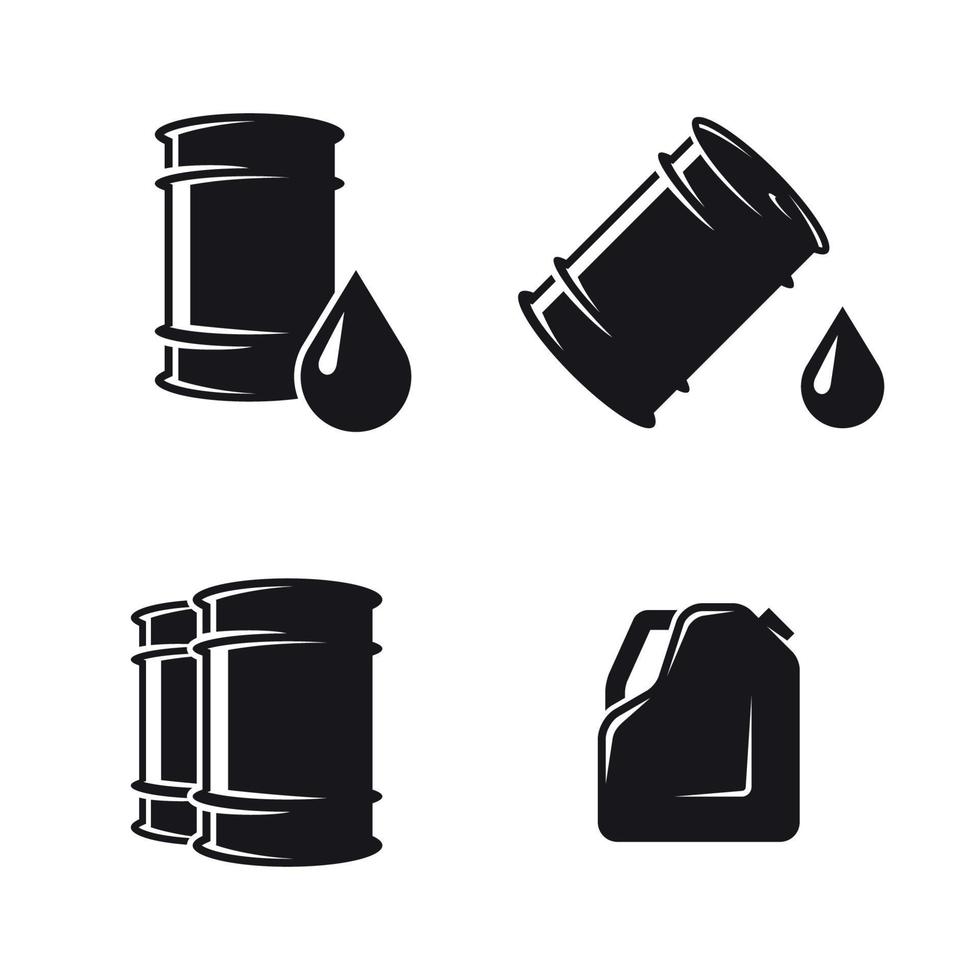 barrel oil icons, oil drop for your disign. Black on a white background vector