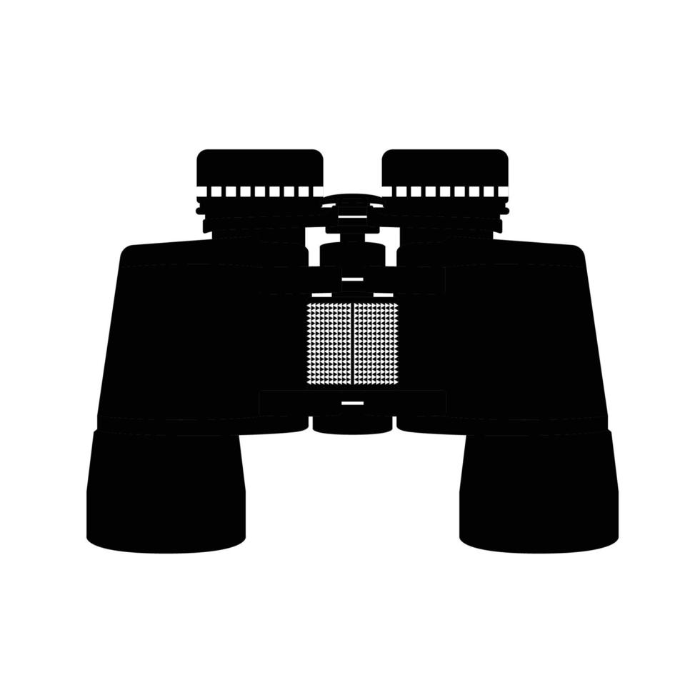 Binoculars Silhouette. Black and White Icon Design Element on Isolated White Background vector