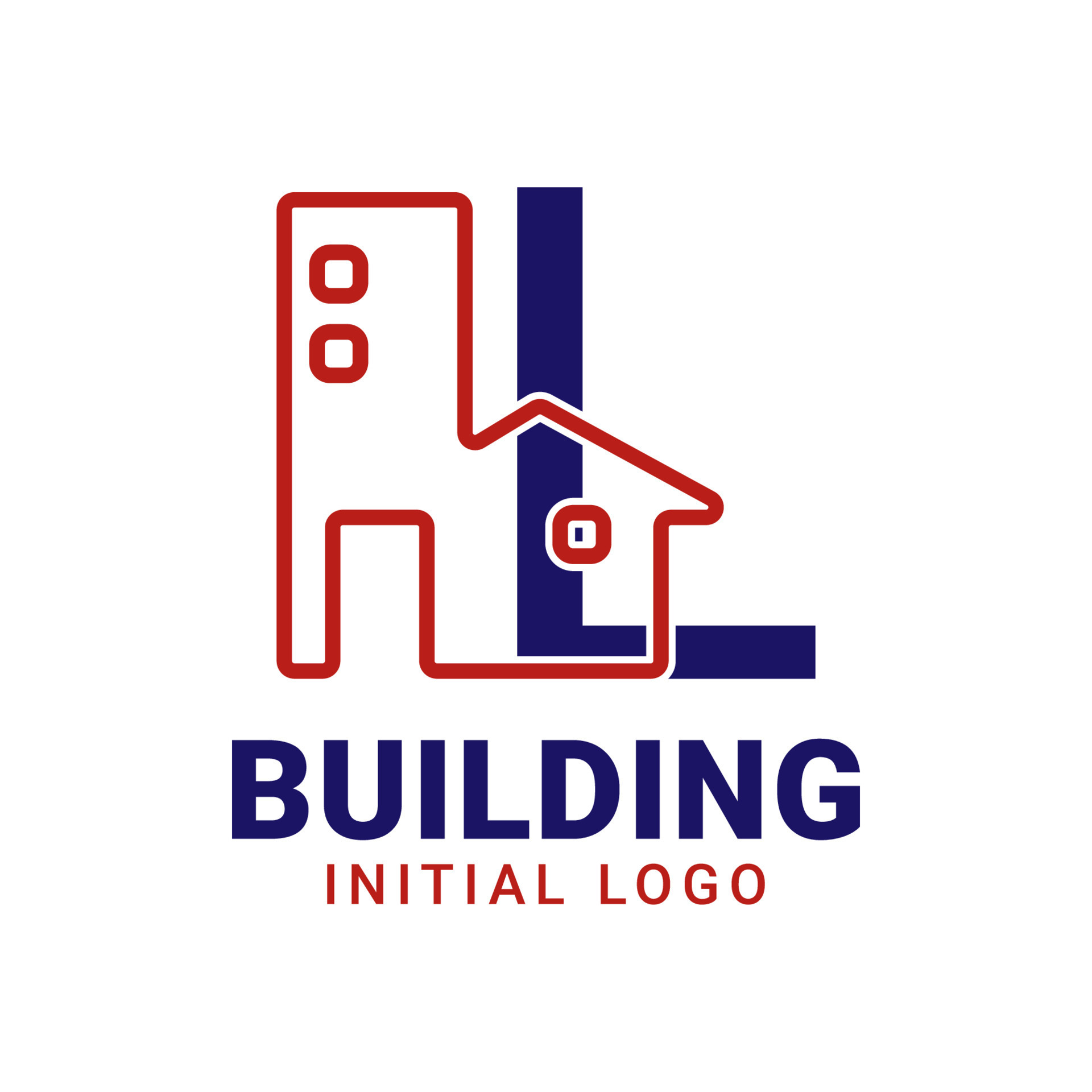 letter L building initial vector logo design 17771452 Vector Art at ...