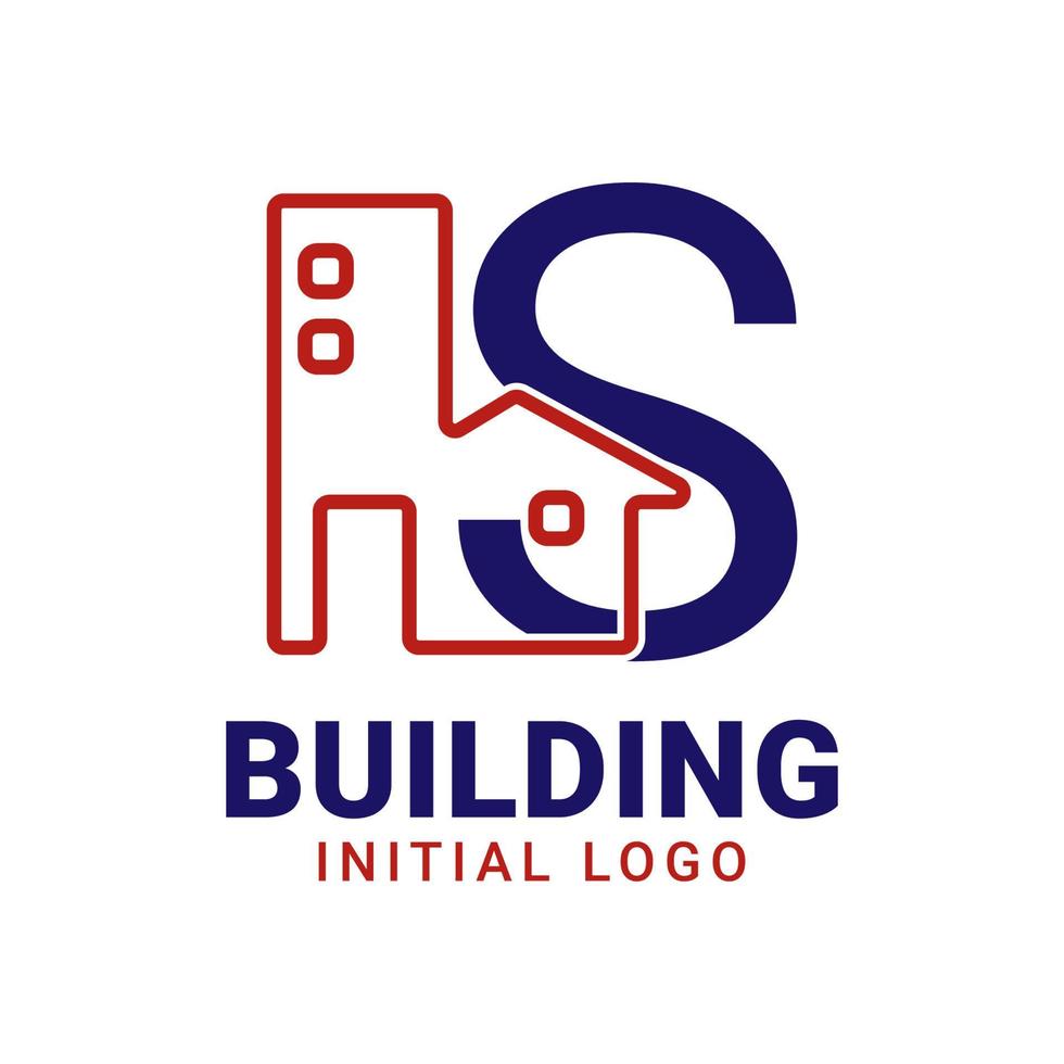 letter S building initial vector logo design