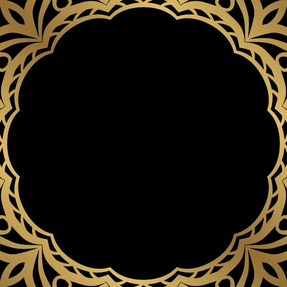 circular luxurious frame with copy space area vector